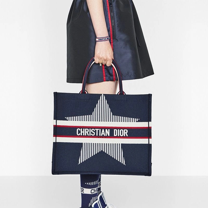 Dior Book Tote DiorAlps Motif Canvas Blue - Image 5