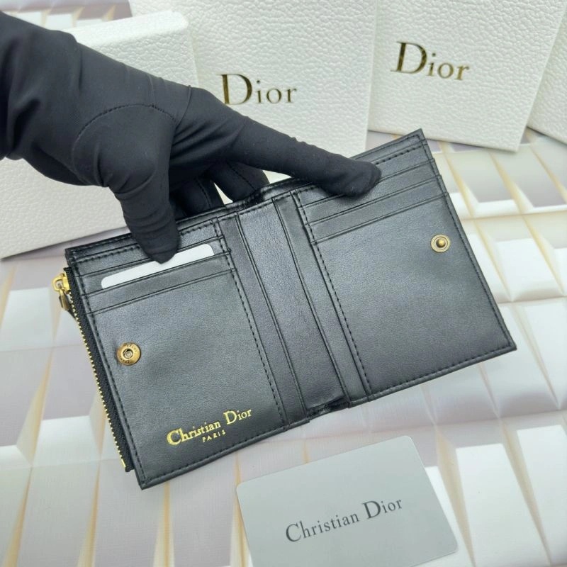 Dior Caro Dahlia Card Holder Cannage Calfskin Black - Image 3