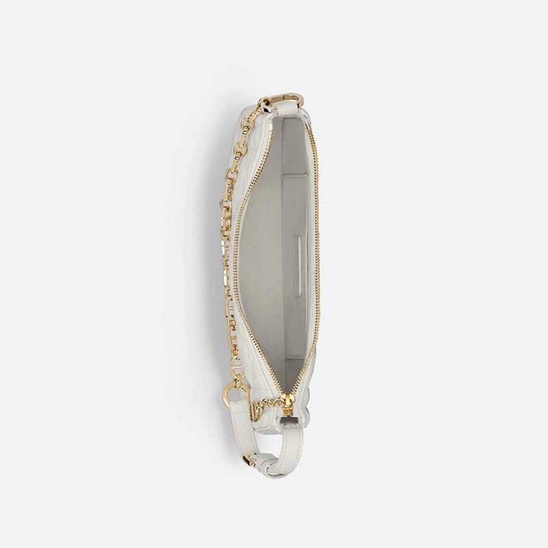 Dior CD Lounge Bag Cannage Lambskin White - Image 4