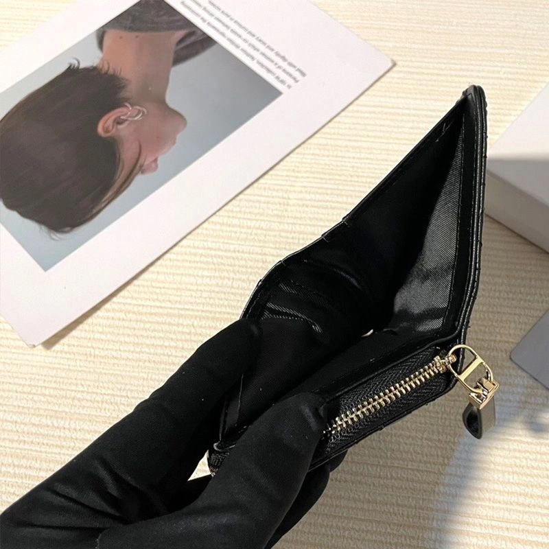 Dior Flap Zipper Card Holder Cannage Lambskin Black - Image 4