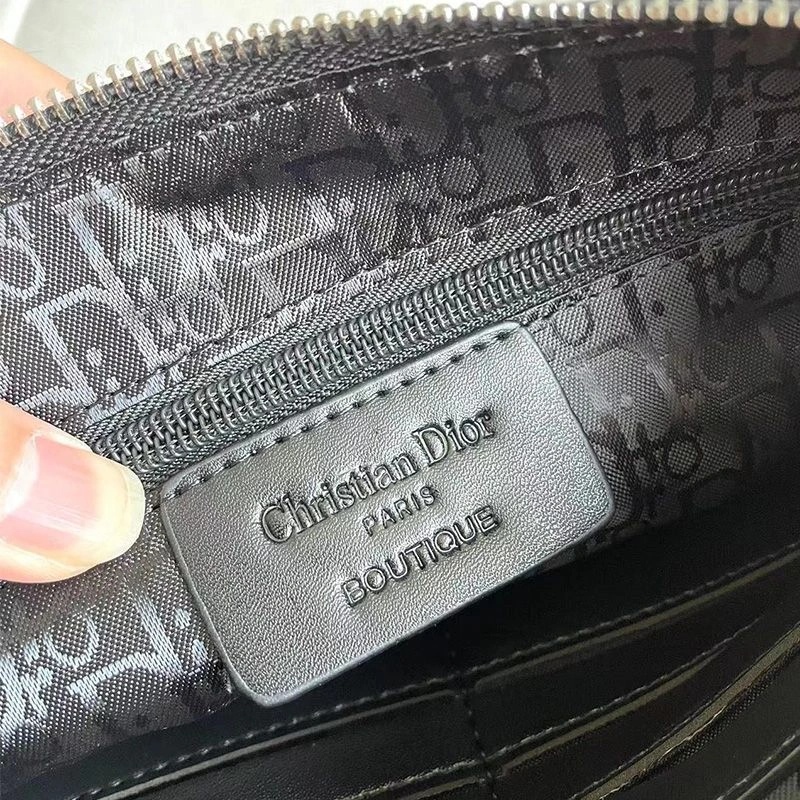 Dior Pouch CD Diamond Canvas Black - Image 4