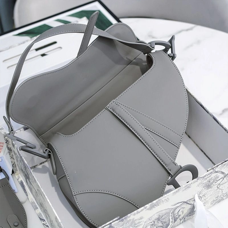 Dior Saddle Bag Ultramatte Calfskin Grey - Image 4