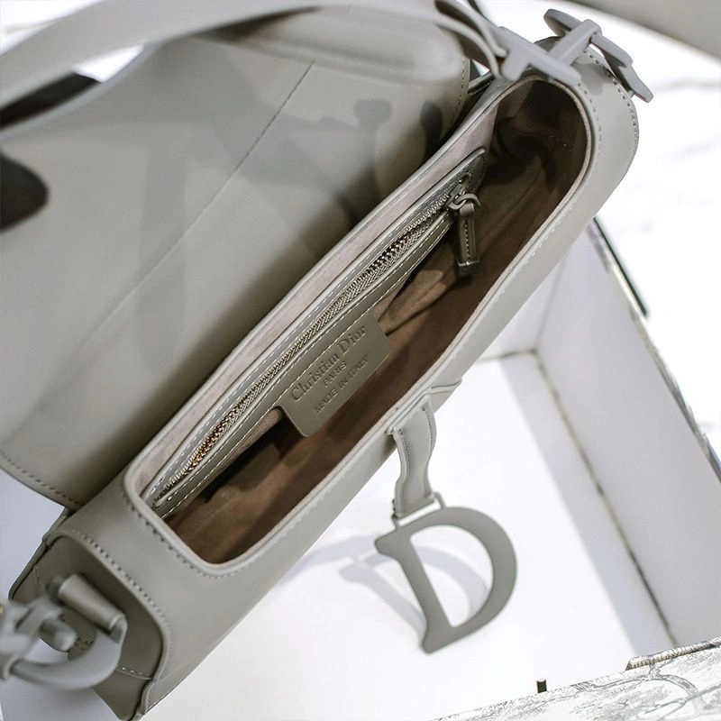 Dior Saddle Bag Ultramatte Calfskin Grey - Image 5
