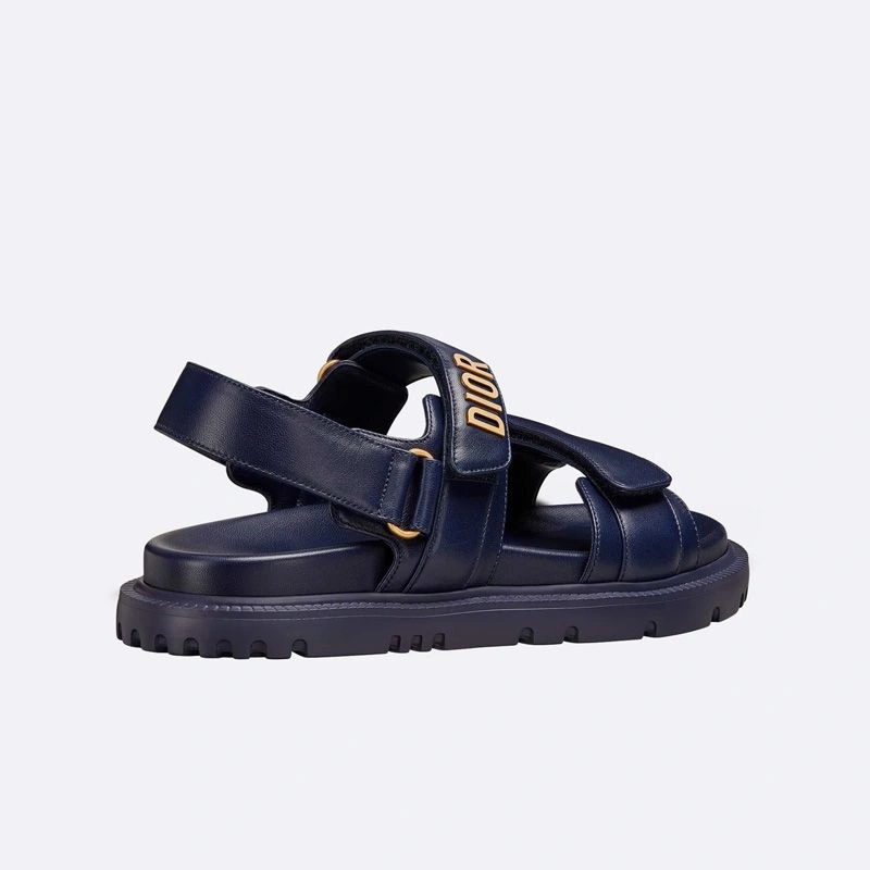 DiorAct Sandals Women Calfskin Navy Blue - Image 3