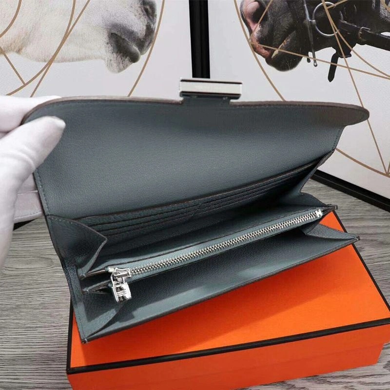 Hermes Constance Wallet Epsom Leather Palladium Hardware In Sky Blue - Image 3