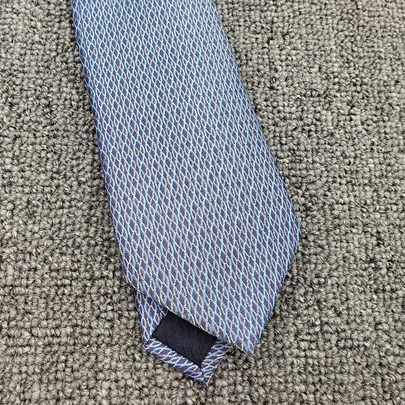 Hermes Crosslines Silk Tie In Sky Blue - Image 4