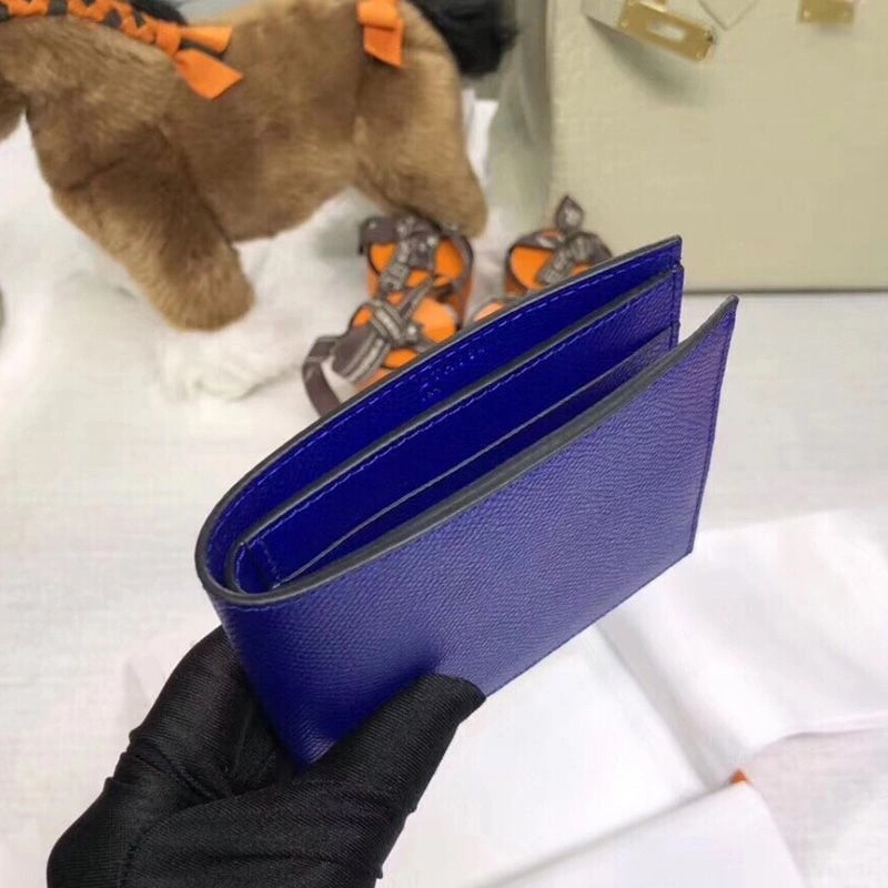 Hermes MC? Copernic Compact Wallet Epsom Calfskin In Blue - Image 4
