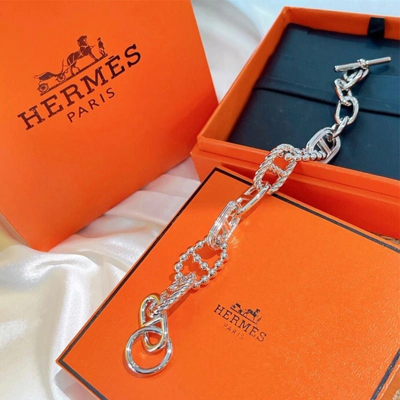 Hermes Parade Chain Bracelets In Silver - Image 3