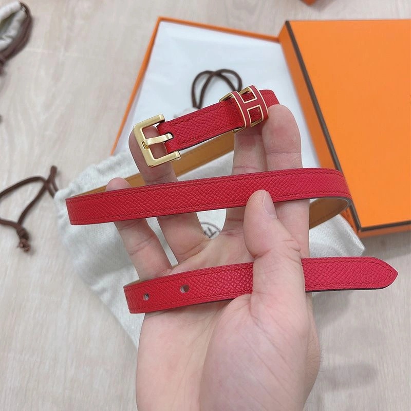 Hermes Pop H 15 Belt Epsom Calfskin In Red Gold - Image 3