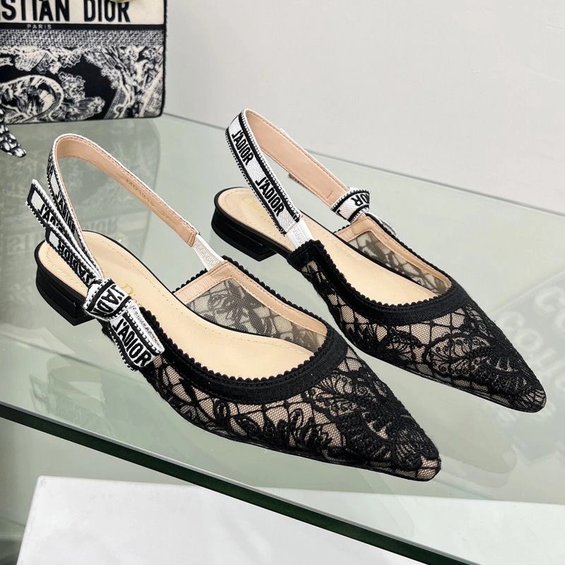 J'Adior Slingback Pumps Women Butterfly Motif Transparent Mesh Black - Image 6