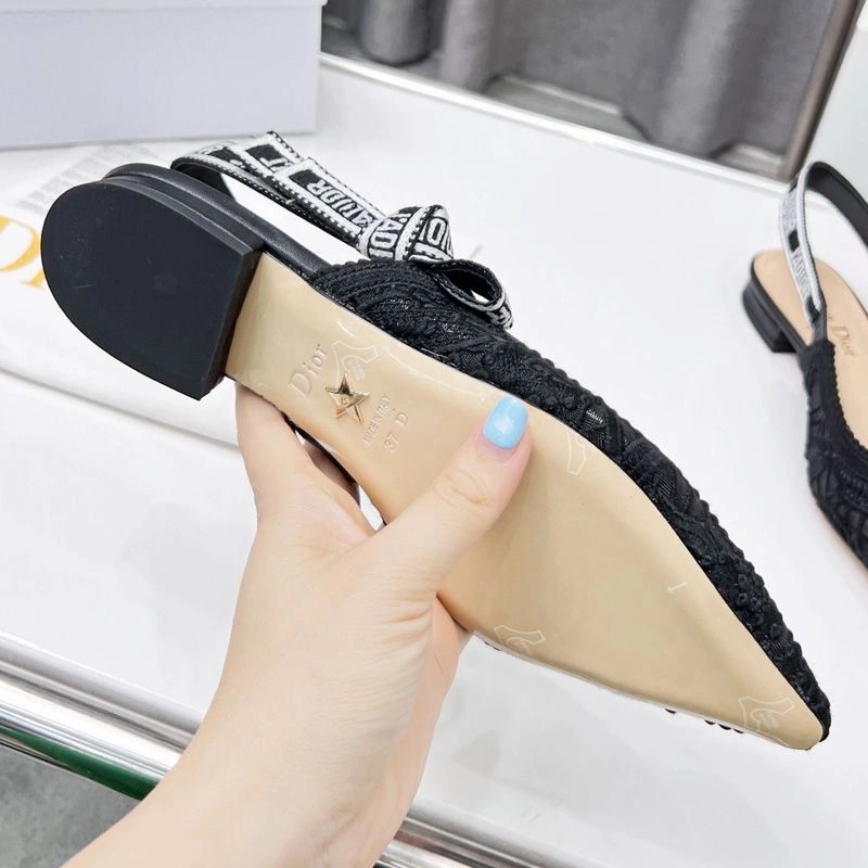 J'Adior Slingback Pumps Women D-Lace Macrame Motif Mesh Black - Image 7