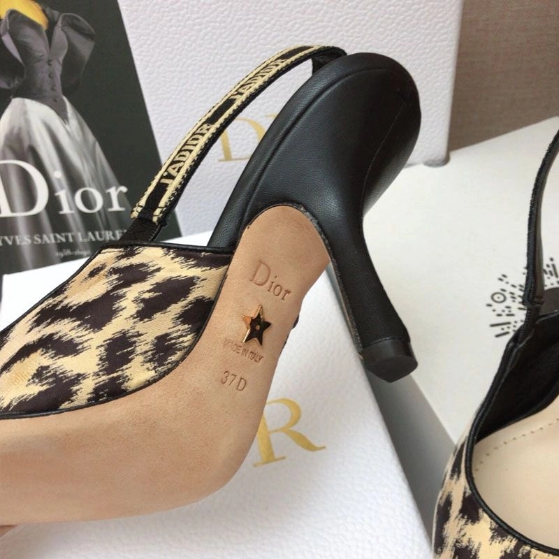 J'Adior Slingback Pumps Women Mizza Motif Canvas Beige - Image 3