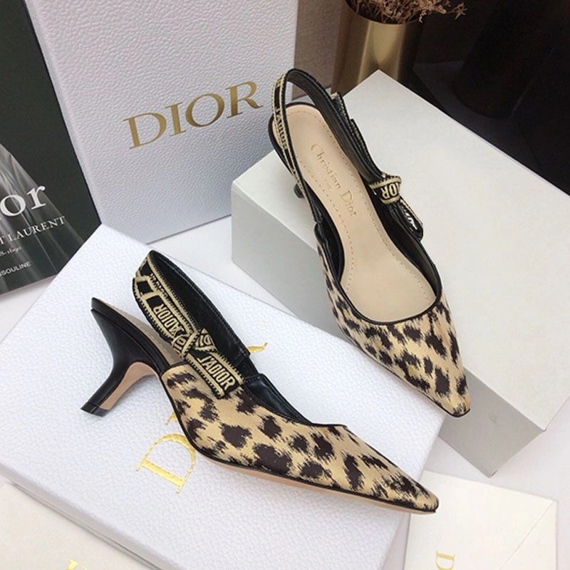 J'Adior Slingback Pumps Women Mizza Motif Canvas Beige - Image 4