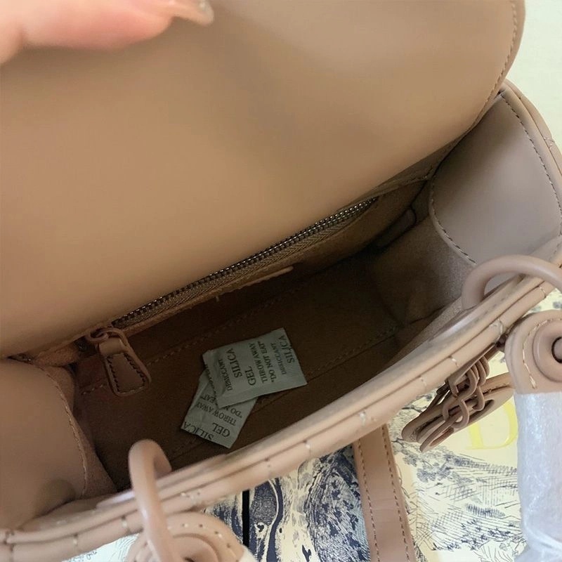 Mini Lady Dior Bag Ultramatte Cannage Calfskin Khaki - Image 4