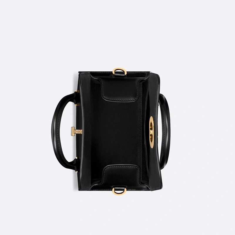 Small Dior Boston Bag Box Calfskin Black - Image 4